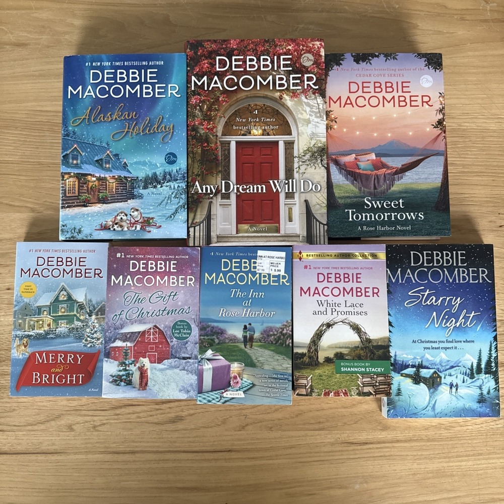 Lot of 8 Hard & Soft Debbie Macomber Holiday, Any Dream, Starry Night Etc